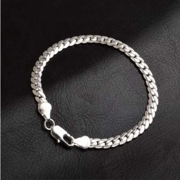 NEW 925 SILVER 8 CM LONG 925 BRACELET - Picture 2 of 5
